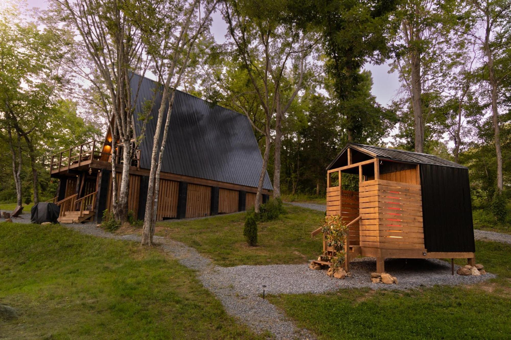 Valhalla Cabins Aframes With Hot Tubs & Sauna Cosby Exterior foto